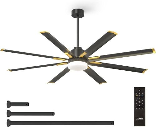 Amico 72" 8-Blade Ceiling Fan with Light  - Lot 85