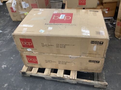 Lot of (2) Adjustable Acacia Wood Chaise Lounge Chair w/ Side Table, Wheels - 79x26in - Uninspected - Lot 591