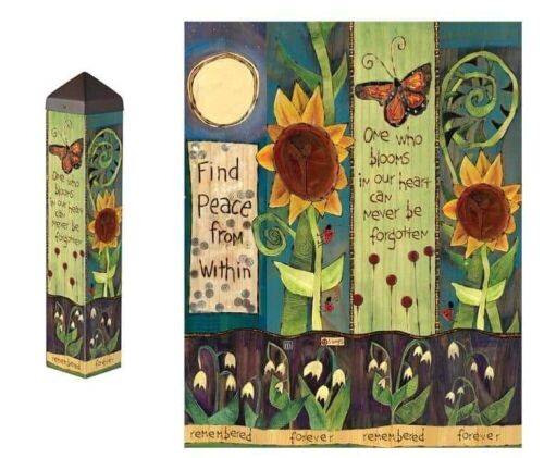 Find Peace Art Pole Memorial 20 Inches Tall - Lot 609