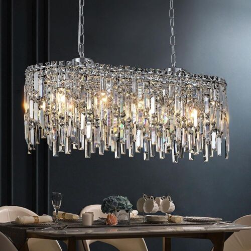 A AXILIXI Rectangular Crystal Chandelier - Lot 715