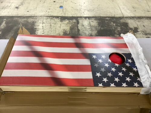 American Flag Cornhole Board Set  - Lot 295