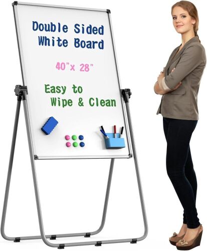 Double Sided White Board with Stand 40x28  - Lot 224