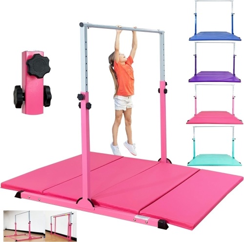 Gymnastic Bar for Kids Gymnastic Kip Bar Horizontal Bar Gymnastic Training Equipment for Kids 3-15 Years Home and Club Use - Lot 2426