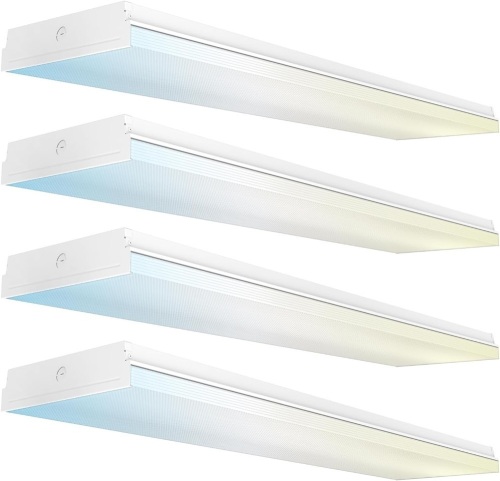 Sunco LED 11 Inch Prisma Wraparound Light for Indoor Commercial Industrial Warehouse Garage Utility Workshop, 72W 8500 Lumens, Selectable CCT 4000K/5000K/6000K, Non-Dimmable, AC120-277V 4 Pack - Lot 2432