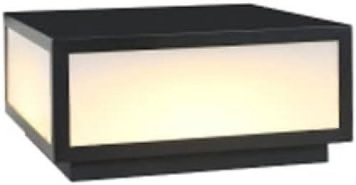 SLAWA Outdoor Post Caps Light With Pier Mount Base Column Cap Lamps Black Waterproof Pole Lantern Light Fixture Square Exterior Pillar Lamp Outdoor Lighting Aluminum Landscape Light For Path Lawn Yard - Lot 2444