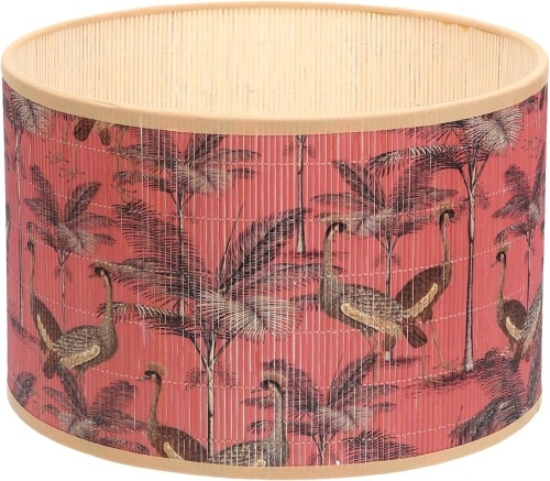 Uonlytech Drum Lamp Shade, E27/E14 Vintage Bamboo Lampshade Boho Chandelier Lamp Cover Replaceable Accessories for Pendant Floor Tables Lamps - Lot 2603
