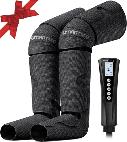 Air Compression Massager with Heat for Foot, Leg, Knee, Works for Vericose Veins, Muscle Fatigue, Cramps, Swelling, Edema - Lot 2605