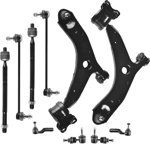 Front Lower Control Arm Tie Rod Sway Bar Suspension Kit Fit for 2004-2009 MAZDA 3 2006-2015 MAZDA 5-10PCS - Lot 2617