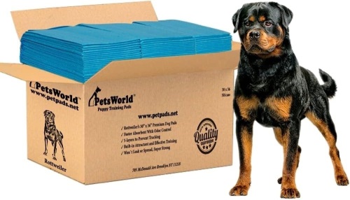 PetsWorld Extra Large Potty Pads for Dogs, Odor Eliminating 30" x 36", 50 Count Pee Pads for Pets - Lot 2620