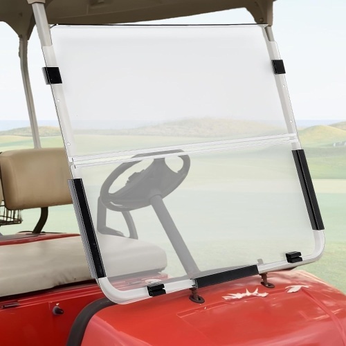 KEMIMOTO Golf Cart Windshield Compatible with G22 (2003-2006), Foldable Replacement Windshield with Anti-UV and Impact Resistant Acrylic (Clear) Visit the KEMIMOTO Store - Lot 2756