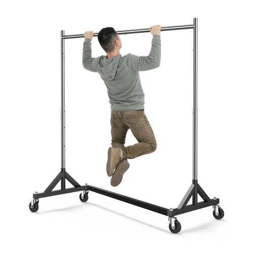 HOKEEPER Heavy Duty Z Base Garment Rack with Wheels - Lot 2815