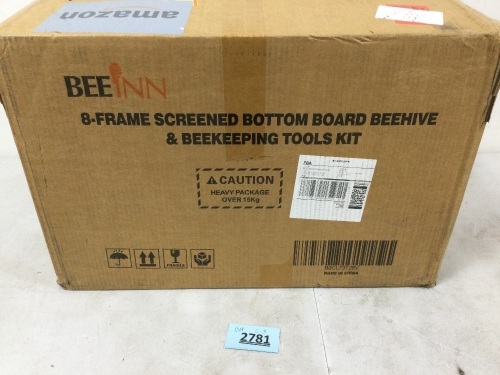 8-Frame Screened Bottom Board Beehive and Beekeeping Tools Kit - Lot 2781
