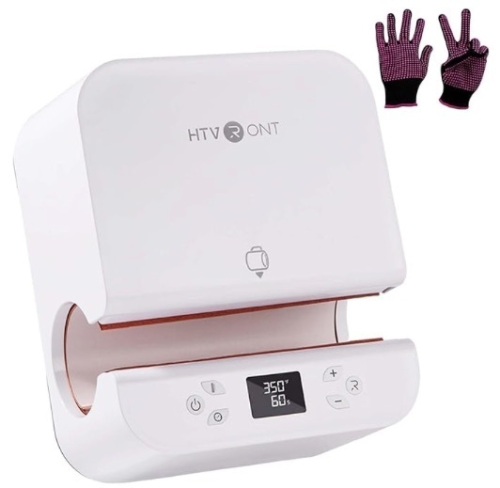 HTVRONT Auto Tumbler Heat Press Machine - Mug Heat Press Heat Up Fast & Even, Professional Tumbler Press High-Security for 10-30oz Sublimation Tumblers, Cups, Glasses and Mugs, White - Lot 59a
