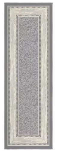 Ottohome Collection Non-Slip Rubberback Bordered 2x5 Indoor Runner Rug, 1 ft. 8 in. x 4 ft. 11 in., Gray - Lot 55