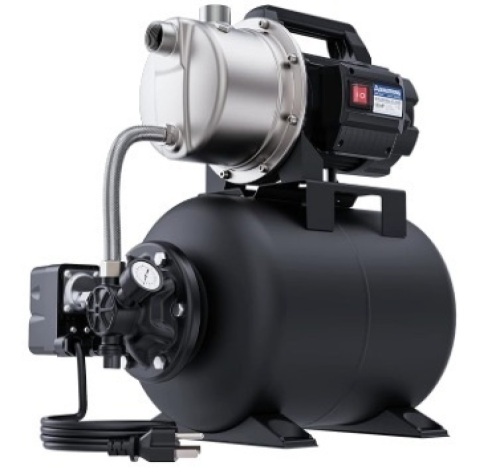 Aquastrong 1.6 HP Shallow Well Pump with Pressure Tank, 1320 GPH, 115V, Stainless Steel Irrigation Pump, Automatic Water Booster Jet Pump for Home, Garden, Lawn $219.99 - Lot 79