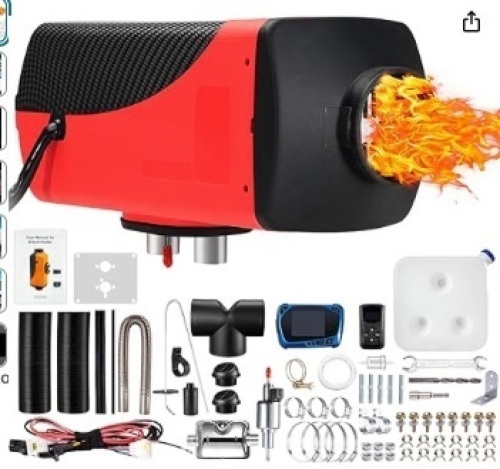 ChuBu Diesel Heater 2KW/5KW/8KW 12V-24V Portable Diesel Air Heater with Muffler, Remote Control, LCD Monitor, Fast Heating Defrost Defog for Campers, Truck, RV, Boat, Garage $129.99 - Lot 84