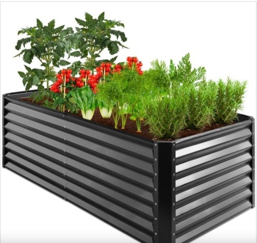 Outdoor Metal Raised Garden Bed for Vegetables, Flowers, Herbs - 6x3x2ft - Lot 108a