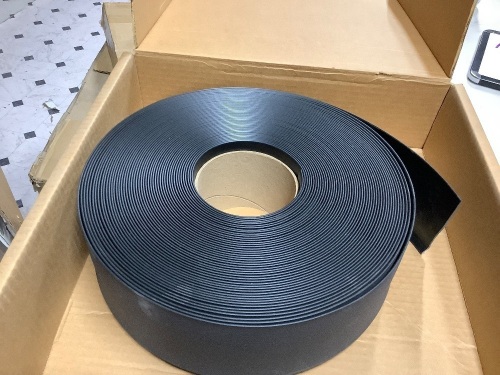Flexco Vinyl Wall Base 01 Black Dahlia 6" x 120' Roll by 1/8" Straight - Lot 102a