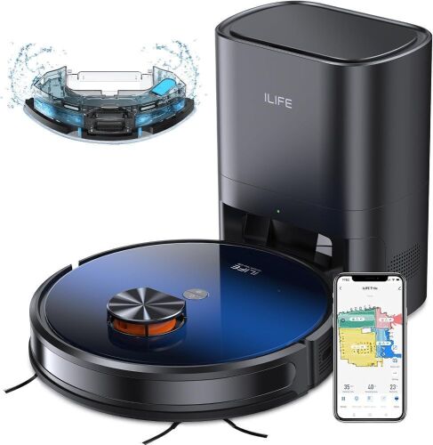 ILIFE Robot Vacuum and Mop Combo, Self Emptying - Lot 59