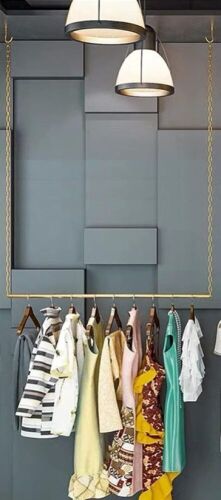 Height Adjustable Metal Chain Clothing Hanging Racks, 47.2"L, 2 Pack  - Lot 261
