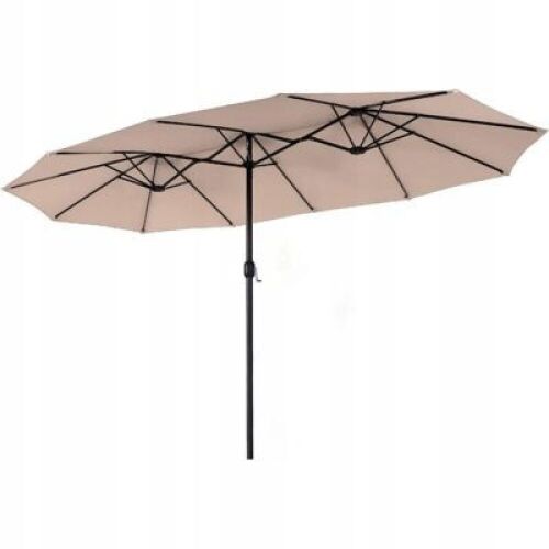 13' Beige Rectangle Market Patio Umbrella - Lot 277