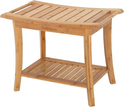 OasisSpace Bamboo Shower Bench - Unknown if Hardware Complete - Lot 302