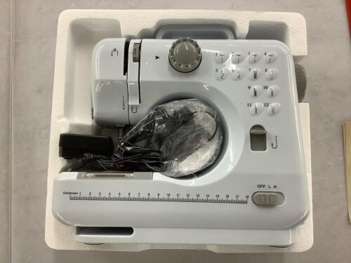 6V Portable Foot Pedal Sewing Machine w/ 12 Stitch Patterns  - Lot 305