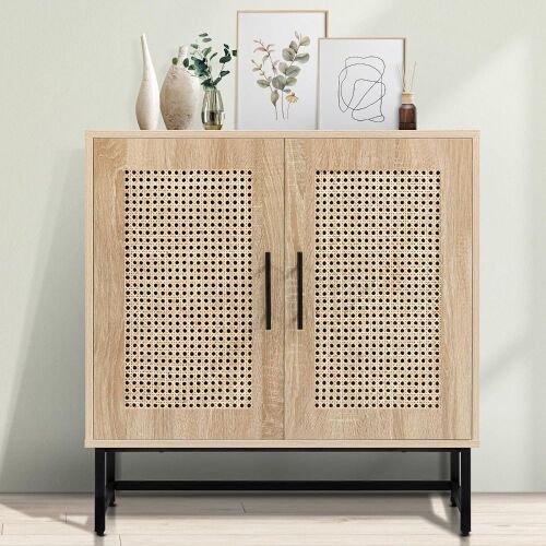  Storage Cabinet with Handmade Natural Rattan Doors - Lot 310