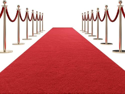 HOMBYS Extra Thick Red Carpet Runner, 3' x 15'  - Lot 324