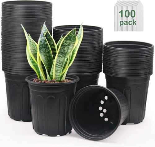1 Gallon Nursery Pots, 100 Pack  - Lot 327