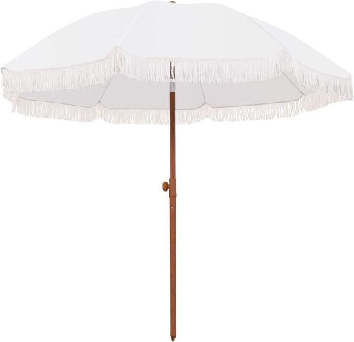6.5FT Beach Umbrella with Fringe - Lot 437