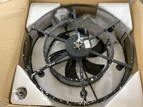 Farmhouse Caged Ceiling Fan with Lights  - Lot 488