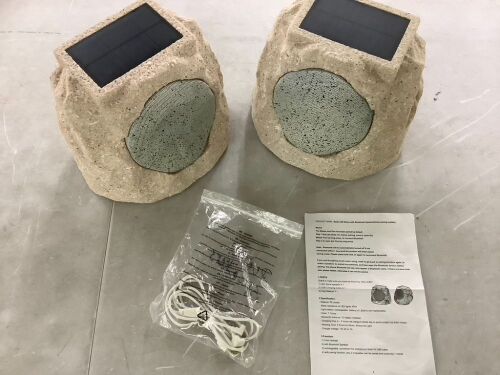 Solar LED Stone Bluetooth Speakers - Lot 673