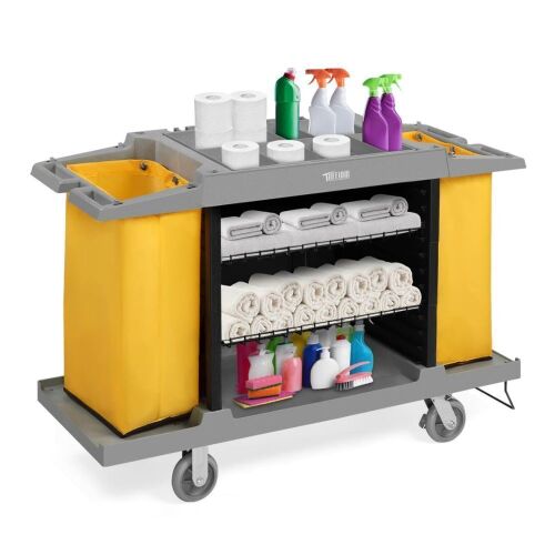 Multifunctional Small Industrial Hotel Service Janitorial Cart - Lot 36