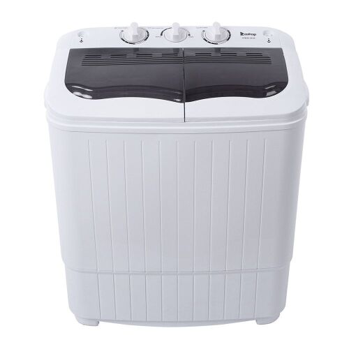 14.3 lbs Semi-automatic Compact Twin Tub Washing Machine with Built-in Drain Pump - Lot 354