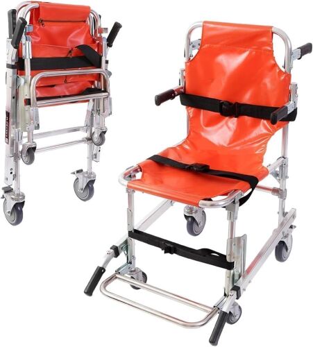 Foldable Aluminum Emergency Stair Climbing Wheelchair, 350.5lb Capacity  - Lot 82