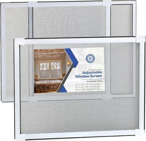 Expandable Window Screen, 20" H x 28-53" W, 2 Pack  - Lot 604