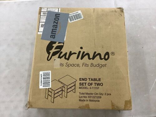 Furinno Andrey End Table, Set of 2 - Lot 519