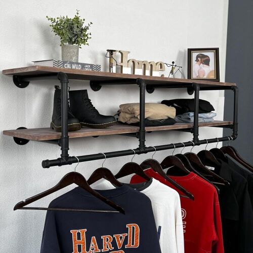 Industrial Pipe Clothing Rack - Lot 517