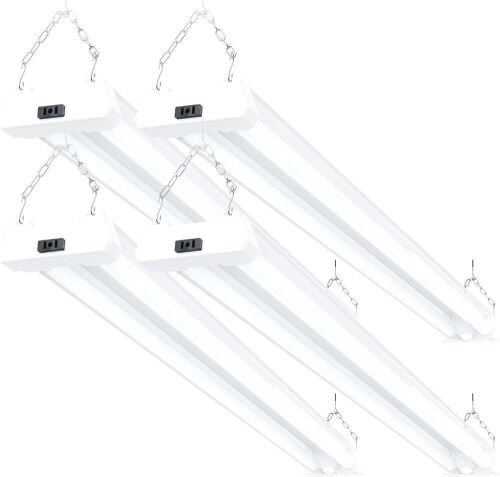 Sunco Motion Sensor 4ft LED Shop Light, 4 pack  - Lot 567