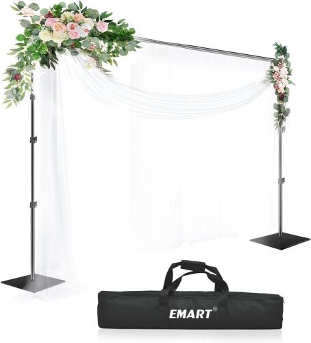 EMART Heavy Duty Backdrop Stand, 8.5ft Height 10ft Width  - Lot 797