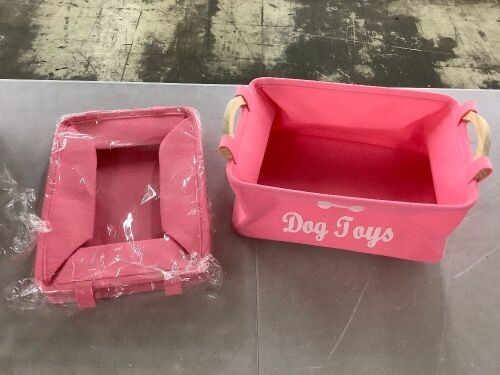 Lot of (2) Collapsible Dog Toy Basket  - Lot 635