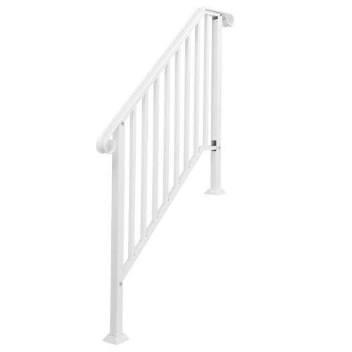  Handrail for Outdoor Stairs Fits 1-4 Step  - Lot 694