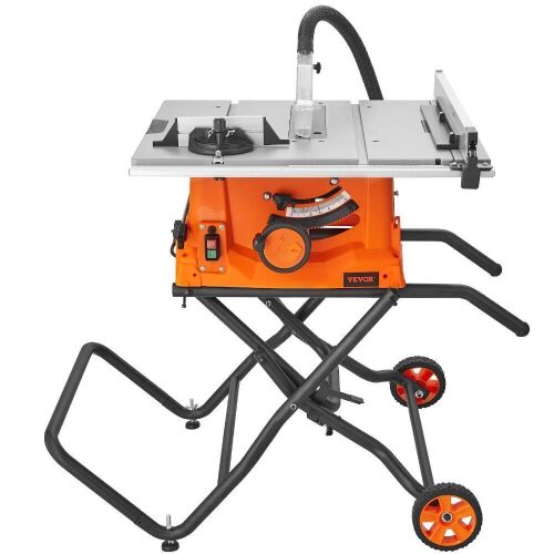 VEVOR 10" Table Saw w/ Stand 5000RPM 25-in Rip Capacity - Lot 23