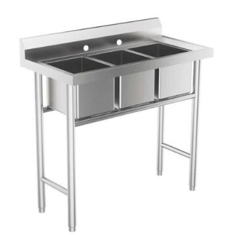 Stainless Steel Restaurant Sink 3-Compartment - Lot 29