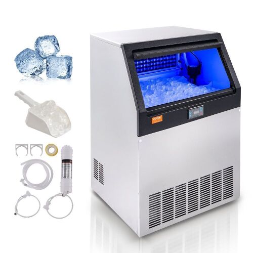 VEVOR Commercial Ice Maker, 200lbs/24H, 90 Ice Cubes in 12-15 Minutes, 66lbs Storage Capacity - Lot 12