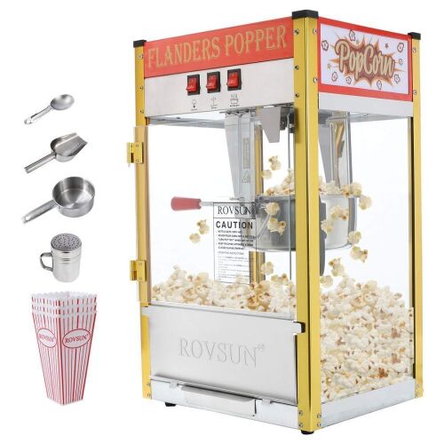 ROVSUN 850W 120V 8oz Kettle Popcorn Machine Maker Countertop - Dented - Lot 55