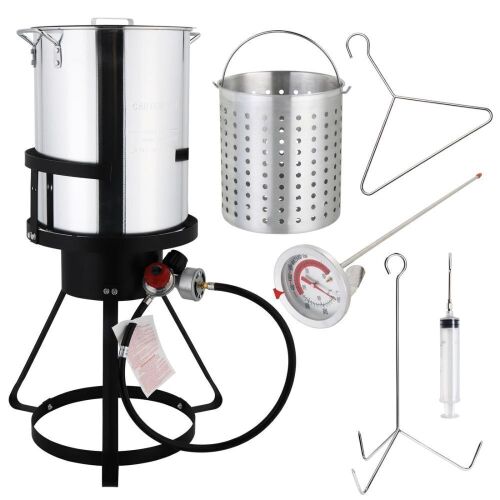 ROVSUN 30QT Turkey Fryer with 55000 BTU Propane Burner - Lot 57