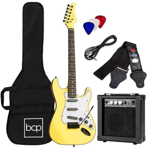 Beginner Electric Guitar Kit w/ Case, 10W Amp, Tremolo Bar - 39in   - Lot 456