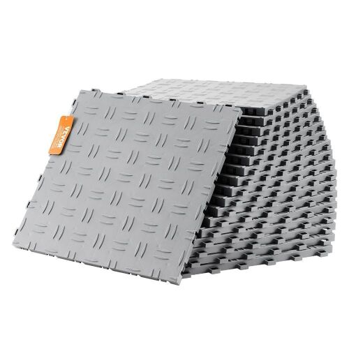VEVOR Interlocking Garage Floor Covering Tiles, 12 x 12 x 0.53 inch, 50 Pack  - Lot 771